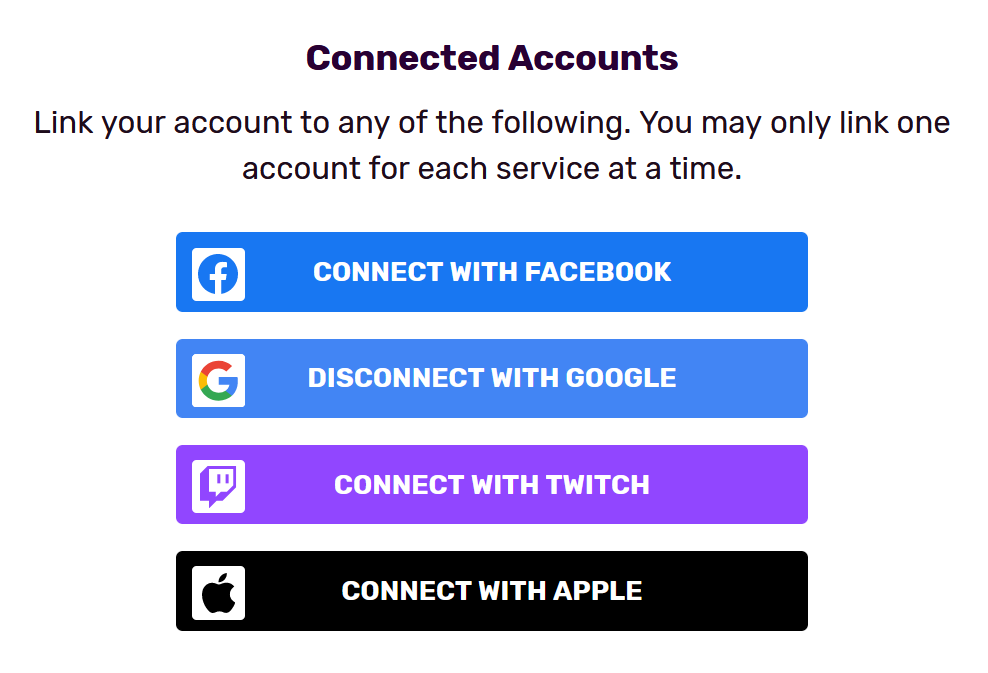 Allow us to Link our Roblox account with Apple, Google, Facebook
